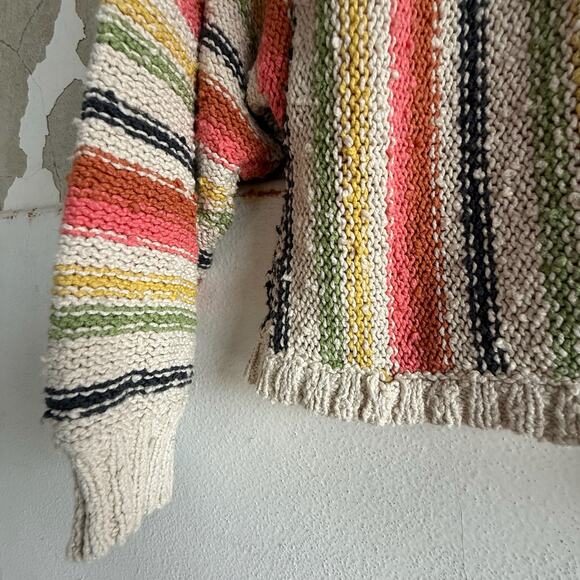 Billabong Chunky Knit Striped Sweater Multicolor Textured Pullover Size L - Picture 3 of 7